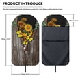 thumbnail image 7 of Chririnla Front Seat Towel Cover Microfiber, Non Slip Back, Compatible with Van Truck Seat, for Cars Trucks Vans, Sunflower Butterfly, 7 of 7