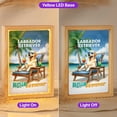 thumbnail image 2 of Labrador Retriever Hello Summer Beach Theme with Sunglasses and Tropical Cocktail Acrylic Plaque with Wood Photo Frame Box Lab Dog Lover Gifts Light Box - 00009, 2 of 5