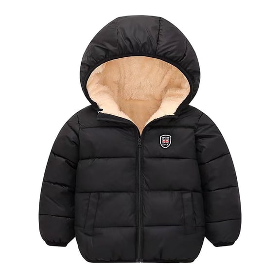 Toddler Kids Winter Warm Jacket Down Puffer Coat Thick Hooded Outwear 2-7T