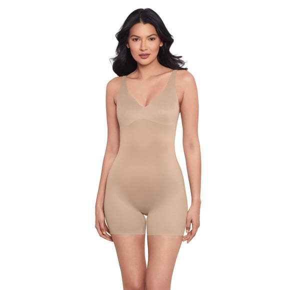 Miraclesuit Show Stopper Low Back All-In-One Bike Short - 2442 (Warm Beige, XXL)