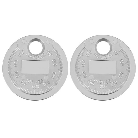 2 Pcs Spark Plug Gap Testing Tool Ovens Spark Plug Gauge 3.80X3.80X0.30CM Silver