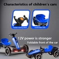 thumbnail image 4 of iRerts 12V Ride on Toys, Powered Electric Go Kart with Music, LED Light, Horn, Forward/Backward, Pedal Go Kart Kids Electric Car for Kids Boys Girls Ages 3-6, Blue, 4 of 10