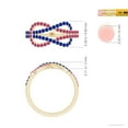 thumbnail image 3 of ANGARA Natural Encrusted Pink and Blue Sapphire Infinity Knot Ring in 14K Yellow Gold for Women (Size-1.3mm) | September Birthstone, Anniversary, Jewelry Gift for Women | Natural Blue Sapphire Ring, 3 of 8