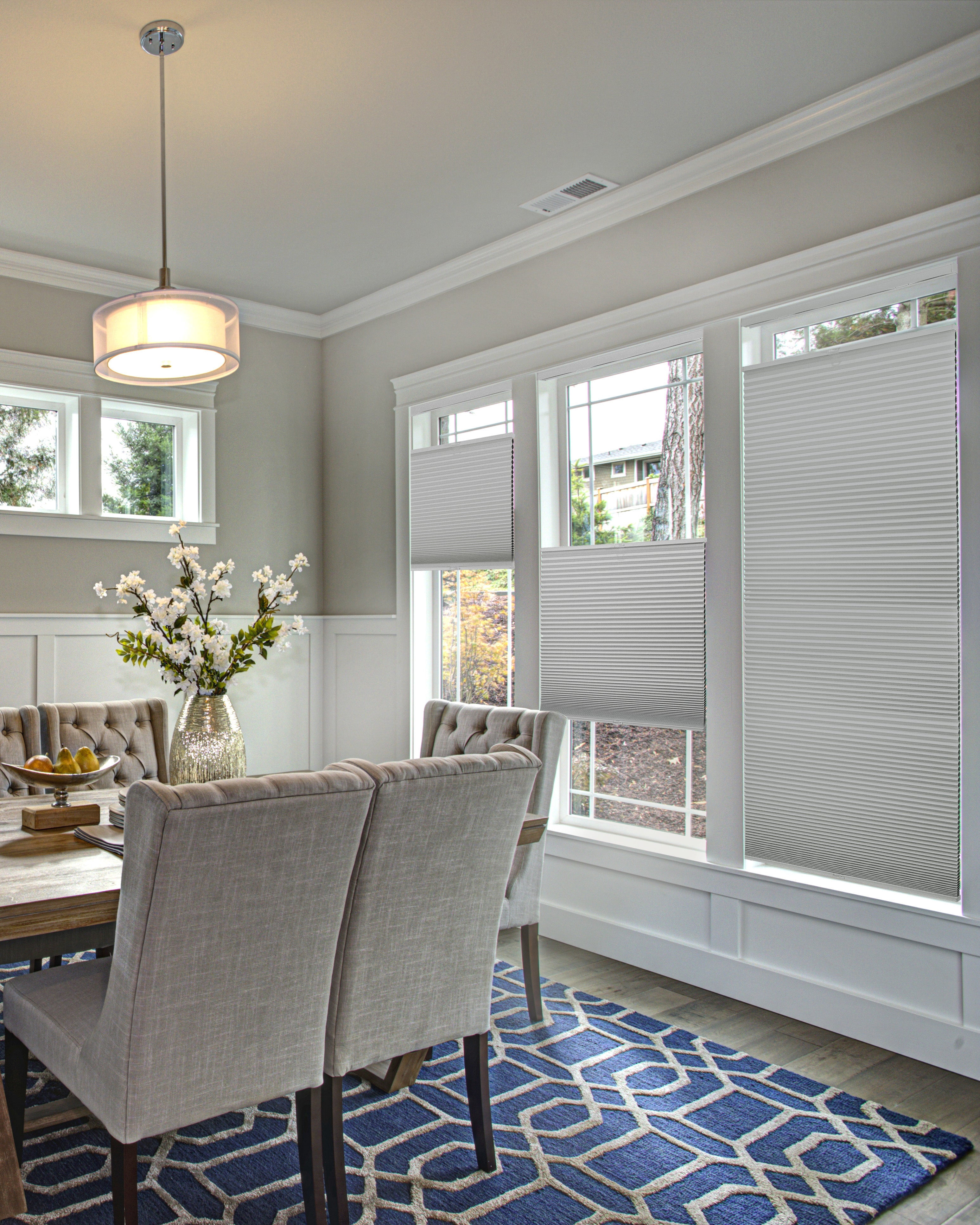 Chicology Cordless Top Down Bottom Up Blackout Cellular Shade Light Grey 65.25 in. W x 48 in. L