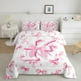 thumbnail image 2 of Manfei Kawaii Bowknot 2pcs Twin Comforter Set,Letter Personalized,Ultra Soft Teen Bedding, 2 of 8