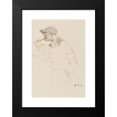 thumbnail image 2 of Georges Hugo 17x24 Black Modern Framed Museum Art Print Titled - Man Smoking the Pipe, Wearing a Cap, 2 of 5