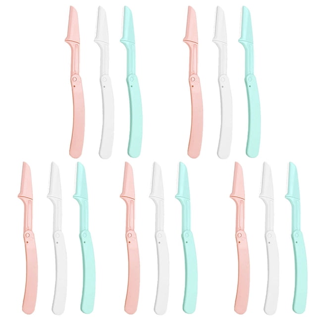 15 pcs Eyebrow Razor for Women,Razor for Women Face, Foldable Face Razors for Women and Men