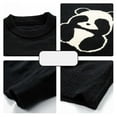 thumbnail image 5 of DHFJKG Panda Jacquard Cute Sweater For Men Women Unisex Loose Fit Long Sleeve Crewneck Knitwear Pullover Top Fall/Winter Versatile Jumper Tops, 5 of 9
