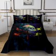 thumbnail image 1 of Dragonfly Quilt Set Universe Planet Bedspread Set King,Rustic Aesthetic Animal Coverlet Set Galaxy Moon Quilted,Boho Bedroom Decor, 1 of 5
