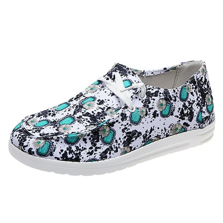 

new home gifts for home Slip On Shoes For Women Sunflower Canvas Shoes Outdoor Casual Shoes Comfortable Light Weight Sneakers Canvas Blue