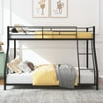 thumbnail image 2 of Bunk Beds Twin over Full Size, LEGAHOME Metal Bunk Beds for Kids, Twin Over Full Kids Bunk Bed with Full-Length Guardrail, for Adults Dorm Bedroom Guest Room, No Box Spring Needed, Black, 2 of 11