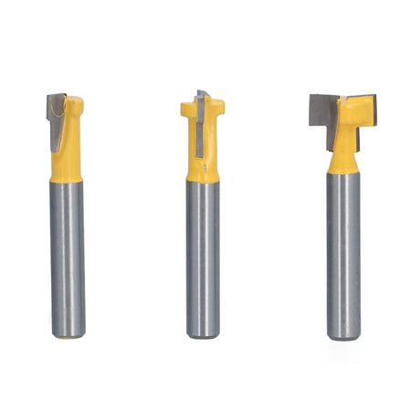 

Keyhole Router Bit 2 Blade Design 3Pcs T Slot Milling Cutters For Woodworking