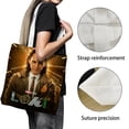 thumbnail image 3 of Loki Bolso de tela con estampado de lienzo para mujer, bolsa de compras reutilizable y estética, con cremallera interior, regalo para mujer,38*45cm., 3 of 6
