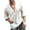 White, variant on Men's Long Sleeve Cotton Linen Shirts Lace Up Solid Color Mid Sleeve Fashion Casual Shirts Casual Summer Beach T Shirts