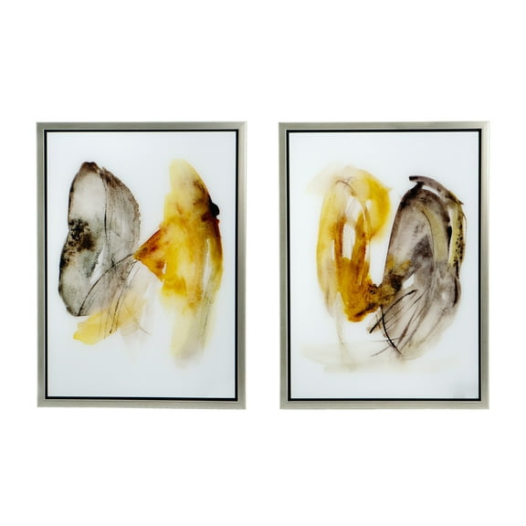 A&B Home Abstract Framed Printed Acrylic Wall Art - Set of 2