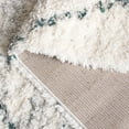 thumbnail image 5 of SAFAVIEH Fontana Darina Diamond Shag Area Rug, Green/Ivory, 5'3" x 7'6", 5 of 7