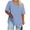 Sky Blue, variant on breaise Women Short Sleeve T Shirts Plus Size Summer Tops Causal Loose V Neck Blouses Basic Solid Tee Promociones exclusivas