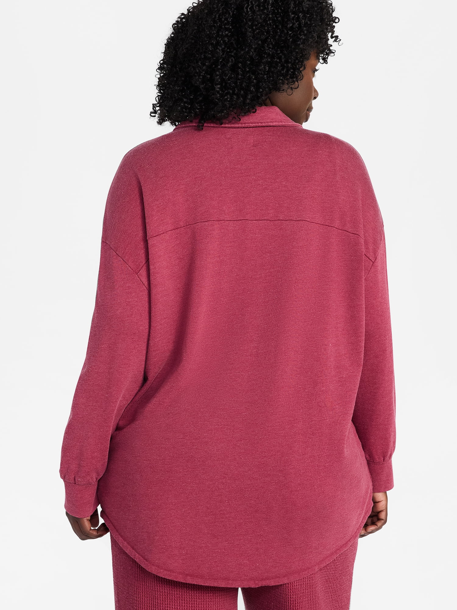 Terra & Sky Women's Plus Knit Shacket, Sizes 0X-5X
