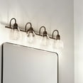 thumbnail image 4 of 45974OZ Kichler Lighting Avery - 4 Light Bath Vanity Approved for Damp Locations - with Vintage Industrial inspirations - 9.25 inches tall by 33.25, 4 of 6