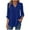 Blue, variant on Wensltd Women's Long Sleeve Shirt Button-Up V-Neck Solid Color Spring Fall Top for Office Work