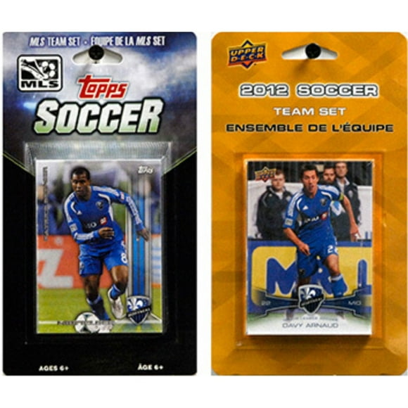 MLS Impact Montréal 2 Ensembles d'Équipe de Cartes à Échanger sous Licence Différents