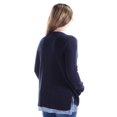 thumbnail image 2 of TOMMY HILFIGER Womens Navy Long Sleeve Boat Neck Casual Sweater M, 2 of 2