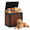 walnut color, variant on PLAYRANK 30 Gallon Rattan Pattern Deck Box, Waterproof Resin Outdoor & Pet Toy Storage Container, Lockable Patio Storage Bin