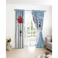 thumbnail image 3 of Blue Bear Christmas Blackout Curtains for Bedroom/Living Room, Thermal Insulated Kitchen Curtains, Xmas Snowflake Winter Grommet Darkening Window Treatment Drapes 27.5"x39"x2, 3 of 8