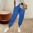 thumbnail image 4 of Guluxicc Womens Summer Casual Jogger Pants Drawstring Elastic Waist Tapered Pants with Pockets for Outdoor Activities, 4 of 7