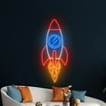 thumbnail image 5 of Handmadetneonsign Rocket Neon Sign, Spacecraft Wall Art Decor, Spaceship Kid Room Wall Decor, 5 of 5