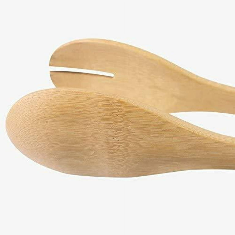 wooden food tongs cooking kitchen tongs