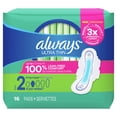 thumbnail image 7 of ALWAYS Ultra Thin Size 2 Super Pads With Wings Unscented, 16 Count, 7 of 7