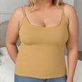 thumbnail image 5 of SwiftWear Women's Plus Size Spaghetti Strap Tank Top Fitting Square Neck Ribbed Knit Basic Cross Backless Cami for Going Out, 5 of 6