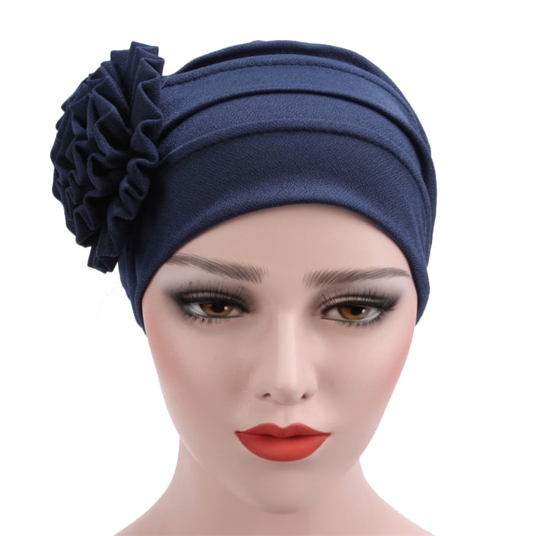 Women\'s Flower Elastic  Beanie – Head Scarf Wrap, Chemo Cap Hat for Cancer Head Wrap For Women ZLYC Women main image 3