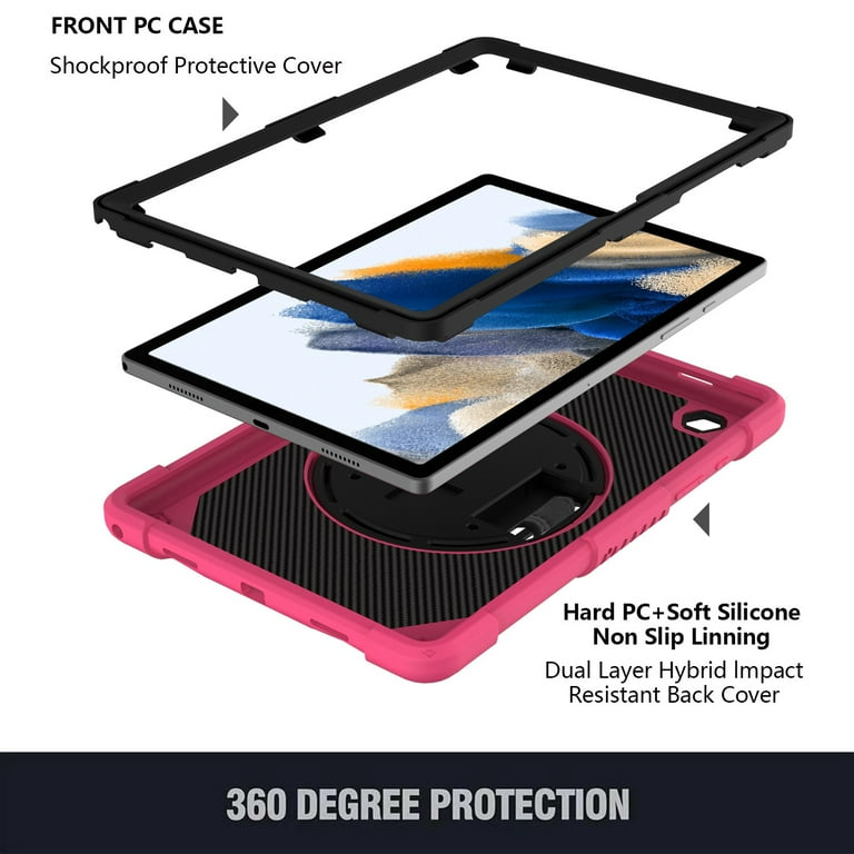 Case For Samsung Galaxy Tab A8 inch) Hybrid 3in1 Built-in
