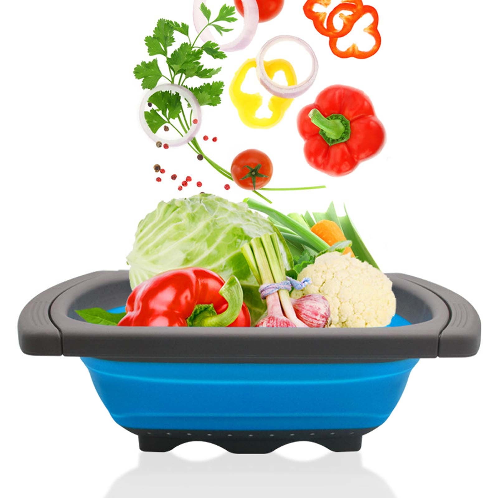 fsxdhpcsgfc Folding Water With Style Vegetable Spaghetti For Fruits And Berries. Folding Water With Kitchen Handle Up To 61cm Rubber Counter Mats for Kitchen Foldable Drying Rack Dish Drainboard Rack