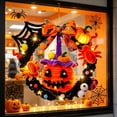 thumbnail image 7 of Halloween Decorations Saving, Light Up Halloween Themed Wreath Wall Hanging Ornament, Wall Hanging Garland, Spooky Porch Entryway Indoor Outdoor Mantel Halloween Holiday Party Scene Decoration Gift, 7 of 7