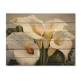 thumbnail image 3 of Designart "White Green Lily Serenade Natural Harmony" Floral Print on Natural Pine Wood, 3 of 5