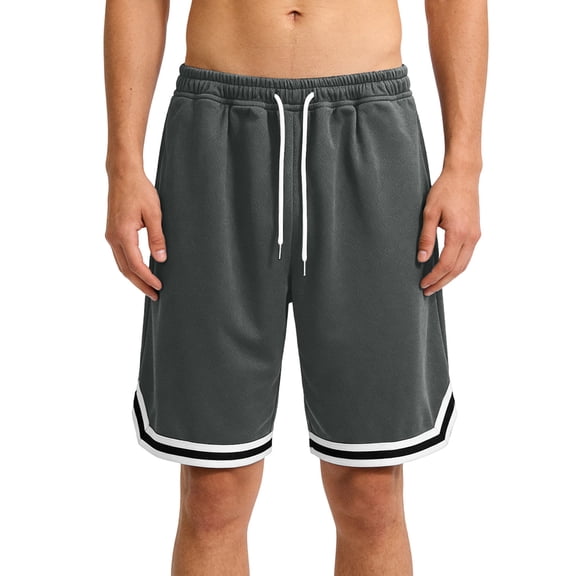 YNGKMEA Mens Basketball Shorts Lightweight Elastic Waistband Quick Dry Mesh Activewear Big and Tall Casual Shorts Plus Size
