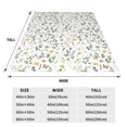 thumbnail image 3 of Pofeuu Watercolor Wildflower 2 Print Ultra-Soft Micro Fleece Blanket,for Bed Or Sofa,All Season Throw Blankets Flannel Blanket-60"x50", 3 of 7