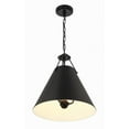 thumbnail image 3 of Crystorama Xavier 3 Light Matte Black Pendant - 16"W x 16.5"H x 16"D, 3 of 10