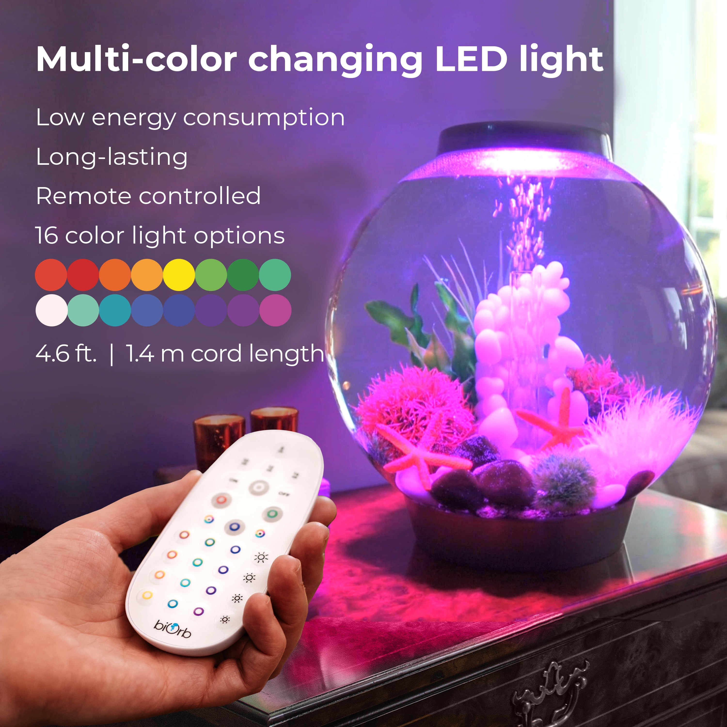 biOrb CLASSIC 30 Aquarium with MCR Light - 8 Gallon, Black