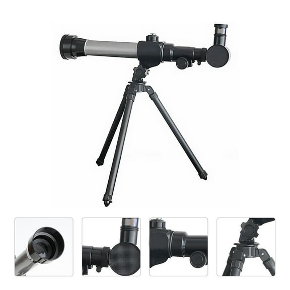 EXHUMKY Beginner Astronomy Telescope Black ABS Material 1 Pack with Easy Setup for Kids and Adults