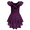 Dark Purple, variant on Girls Ballet Dress Ruffle Sleeve Dance Leotard with Skirt Criss Cross Back Dance Clothes for Kids 8-9Y