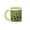 Green/White, variant on 3drose, Africa, Tanzania, Ngorongoro Crater. Grey Crowned Crane Dancing., 11oz Two-tone Green Mug