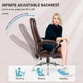 thumbnail image 5 of NOBLEMOOD Brown Heated Office Chair w/ 4 Points Massage, Lumbar Support & Footrest for Adult & Child, 5 of 7