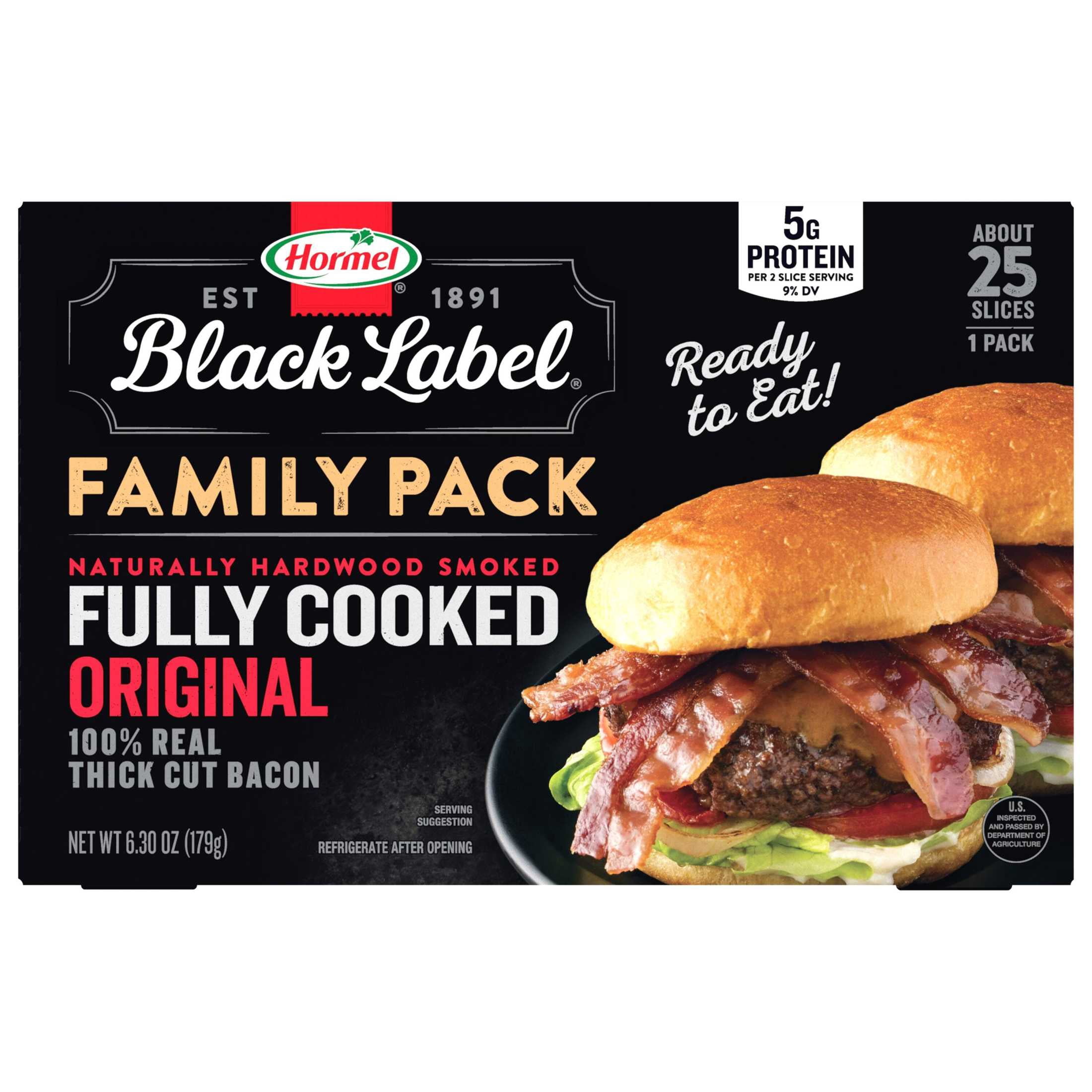 Great Value Large White Eggs & HORMEL BLACK LABEL Fully Cooked Bacon Breakfast Bundle