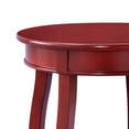 thumbnail image 3 of Linon Wren 18.5" Round Accent End Table with Shelf in Red Painted Wood, 3 of 8