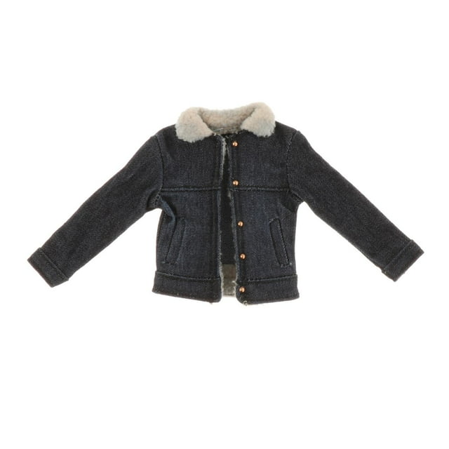 Chaqueta de escala 1:12, abrigo para muñecas escala 1:12, chaqueta de manga larga, ropa para figuras masculinas escala 1:12, para acción de 6 , negro