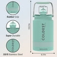 thumbnail image 5 of COLDEST Sports Water Bottle 128 oz/One Gallon (Straw Lid), Leak Proof, Vacuum Insulated Stainless Steel, Hot Cold, Double Walled, Thermo Mug (128 oz, Oceanic Green), 5 of 10